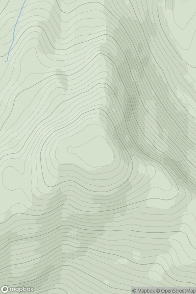 Thumbnail image for Meall Ban [Loch Linnhe to Loch Etive] [NM996498] showing contour plot for surrounding peak